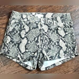 H&M Womens High Waist High Rise Snake Print Shorts Size 8